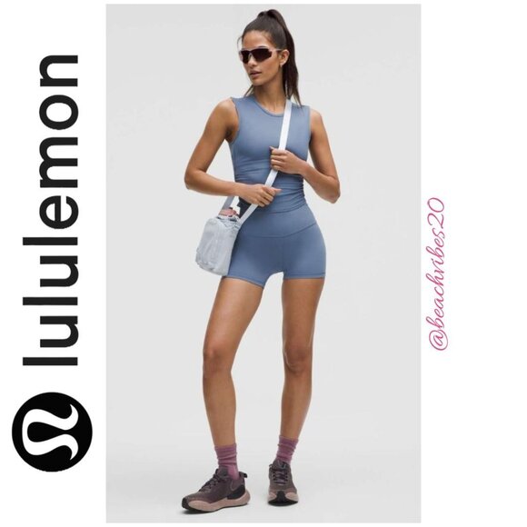 LULULEMON ATHLETICA Align High-Rise Short 4" Washed Denim 8 NWT - Picture 1 of 6